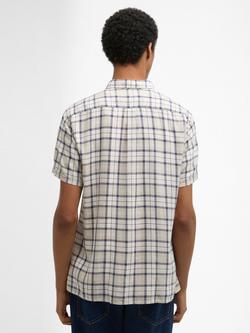 Barbour Midfield Regular Fit Textured Large Scale Check Shirt, Oban Mist - view 2, Oban Mist