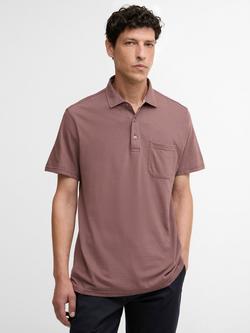 Barbour Steventon Short Sleeve Tailored Cotton Blend Polo Shirt, Peppercorn, Peppercorn