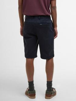 Barbour Cotton Rich Washed Twill Chino Shorts - view 2, Dark Navy