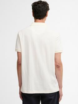 Barbour Harwell Cotton Tailored Fit Short Sleeve Polo Shirt, Whisper White - view 2, Whisper White