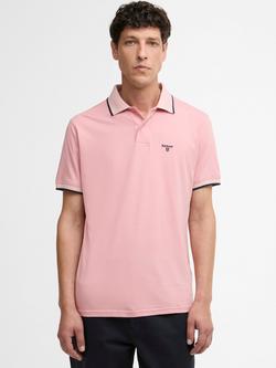 Barbour Cornsay Cotton Tailored Fit Short Sleeve Polo Shirt, Mineral Pink, Mineral Pink