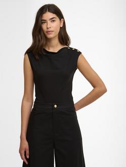 Barbour International Gigi Sleeveless Cowl Neck Top, Black, Black
