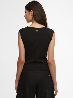 Barbour International Gigi Sleeveless Cowl Neck Top, Black - view 2, Black