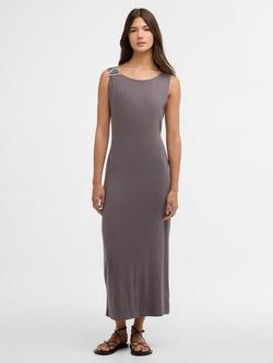 Barbour International Gigi Sleeveless Jersey Midi Dress, Lavender Grey, Lavender Grey