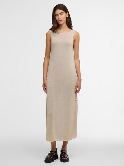 Barbour International Valencia Sleeveless Knit Midi Dress, Ecru, Ecru