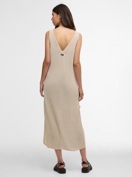 Barbour International Valencia Sleeveless Knit Midi Dress, Ecru - view 2, Ecru