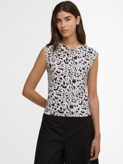 Barbour International Santana Sleeveless Leopard Print Cotton Blend Top, Multi, Multi