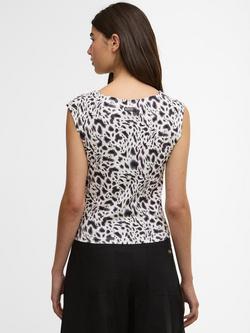 Barbour International Santana Sleeveless Leopard Print Cotton Blend Top, Multi - view 2, Multi