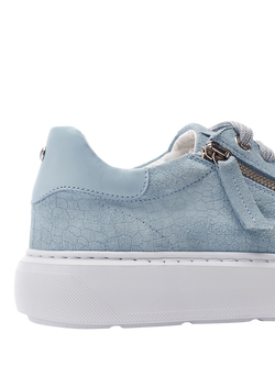 Moda in Pelle Bluebelle Suede Trainers, Light Blue - view 2, Light Blue