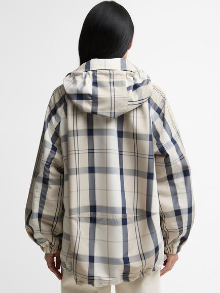 Barbour Ballina Check Showerproof Jacket, Navy - view 2, Navy