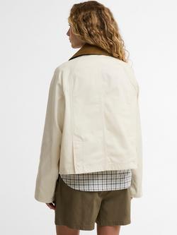 Barbour Icons Beadnell Cropped Jacket - view 2, Light Pearl/Multi