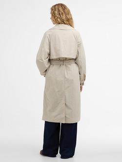 Barbour Layla Showerproof Trench Coat, Mist/Dress Navy - view 2, Mist/Dress Navy