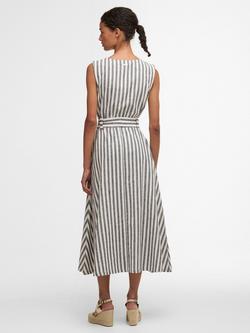 Barbour Inez Stripe Midi Dress, Dark Navy - view 2, Dark Navy