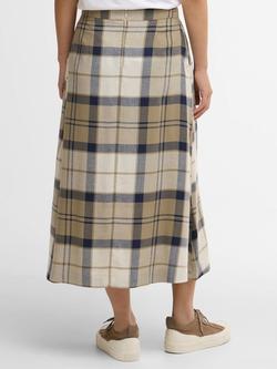 Barbour Ballina Tartan Midi Skirt, Navy - view 2, Navy