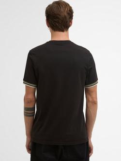 Barbour International Burnwood Cotton Regular Fit Short Sleeve Tipped T-Shirt, Black - view 2, Black