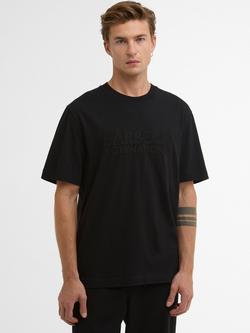 Barbour International Theo Applique Logo Regular Fit Cotton T-Shirt, Black, Black