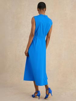 Hobbs Erin Sleeveless Midi Dress, Azure Blue - view 2, Azure Blue