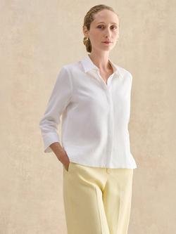 Hobbs Nita Pure Linen Shirt, White