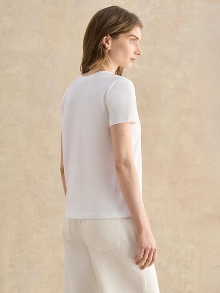 Hobbs Pixie Floral T-Shirt, White - view 2, White