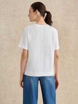 Hobbs Reece Round Neck T-Shirt, White - view 2, White