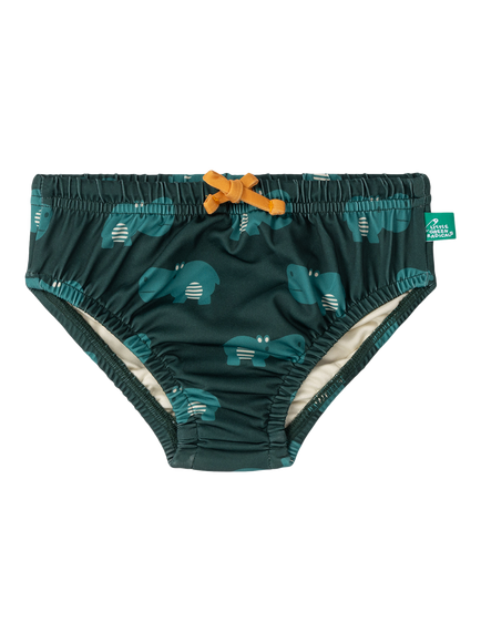 Little Green Radicals Baby Happy Hippos Reusable Swimming Nappy, Green, Green