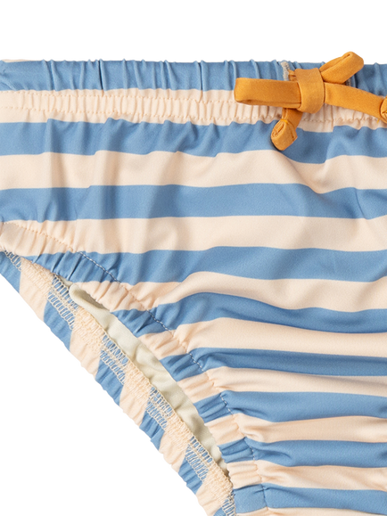 Little Green Radicals Baby Striped Reusable Swimming Nappy, Blue - view 2, Blue
