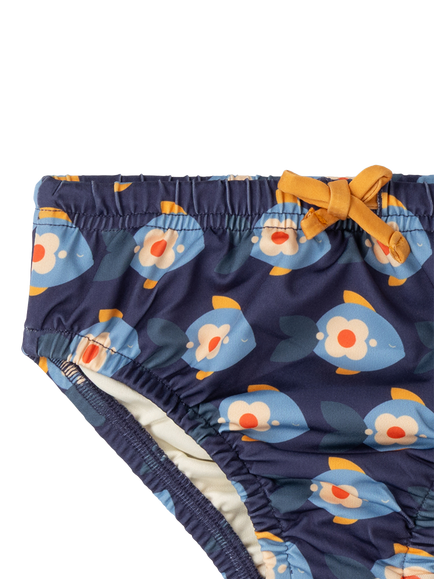 Little Green Radicals Baby Fish Reusable Swimming Nappy, Blue - view 2, Blue