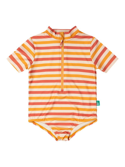 Little Green Radicals Baby Striped Short Sleeve Swimsuit, Multi, Multi