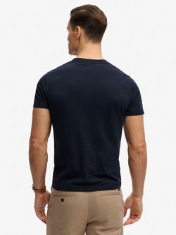Superdry Essential SD&Co Logo Embroidered Cotton Slim Fit T-Shirt - view 2, Eclipse Navy