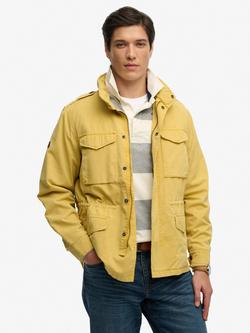Superdry Cotton M65 Jacket, Washed Yellow