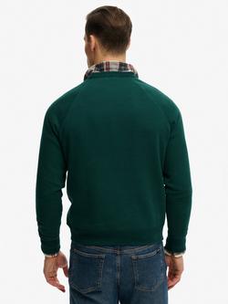 Superdry The Merchant Store Vintage Print Loose Fit Sweatshirt, Varsity Green - view 2, Varsity Green