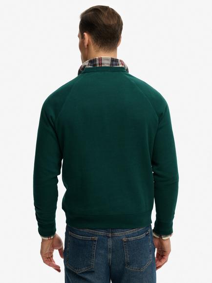 Superdry The Merchant Store Vintage Print Loose Fit Sweatshirt, Varsity Green - view 2, Varsity Green