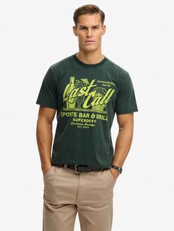 Superdry Local Business Cotton Loose Fit T-Shirt, Enamel Green