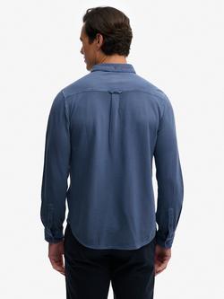 Superdry Vintage Destroy Pique Relaxed Fit Long Sleeve Shirt, Vintage Indigo - view 2, Vintage Indigo