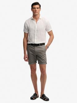 Superdry Premium Slim Fit Chino Shorts, Eclipse Navy, Washed Grey