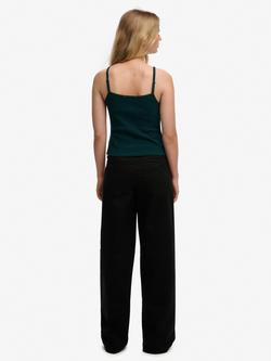 Superdry Mid Rise Baggy Chinos, Black - view 2, Black