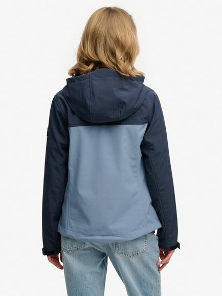 Superdry Hooded Colour Block Trekker Jacket, Navy/Tidal Blue - view 2, Navy/Tidal Blue