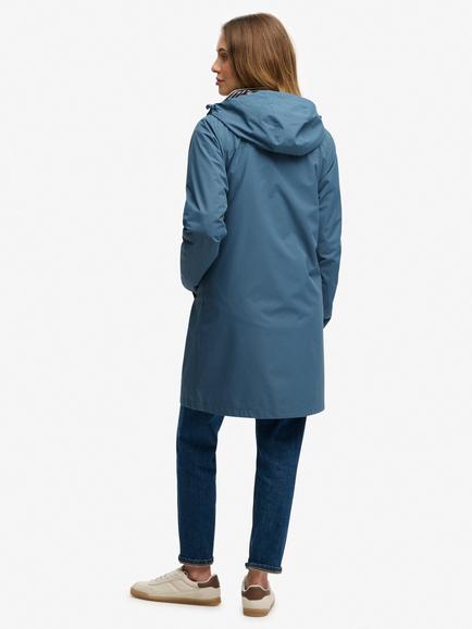 Superdry Longline Tri Coloured Windbreaker Jacket - view 2, Dry Slate Blue