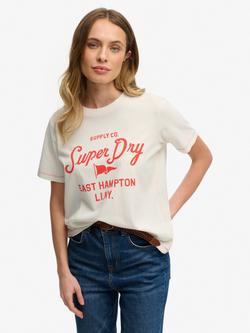 Superdry Heritage Hamptons T-Shirt, Cream, Cream