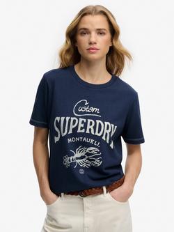 Superdry Heritage Hamptons T-Shirt, Richest Navy, Richest Navy