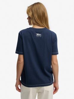 Superdry Heritage Hamptons T-Shirt, Richest Navy - view 2, Richest Navy