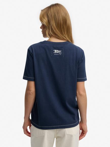 Superdry Heritage Hamptons T-Shirt, Richest Navy - view 2, Richest Navy