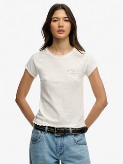 Superdry Athletic Essentials Slub Graphic T‑shirt, Off White