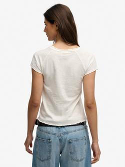 Superdry Athletic Essentials Slub Graphic T‑shirt - view 2, Off White