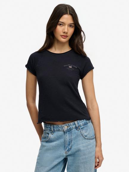 Superdry Athletic Essentials Slub Graphic T‑shirt, Eclipse Navy