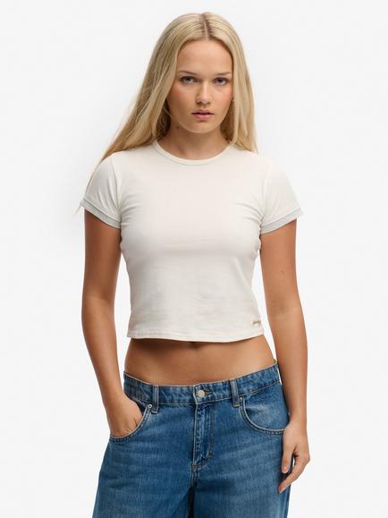 Superdry Athletic Essentials Layered Top, Off White