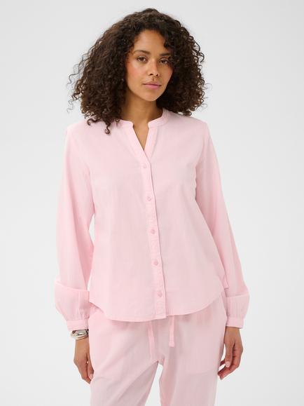 KAFFE Naya Long Sleeve Cotton Shirt, Ballerina, Ballerina
