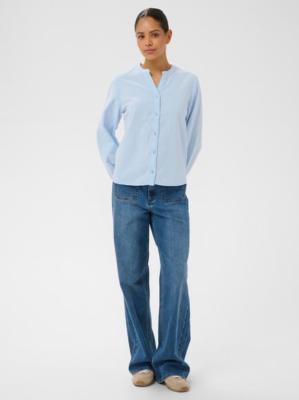 KAFFE Naya Long Sleeve Cotton Shirt, Windsurfer - view 2, Windsurfer
