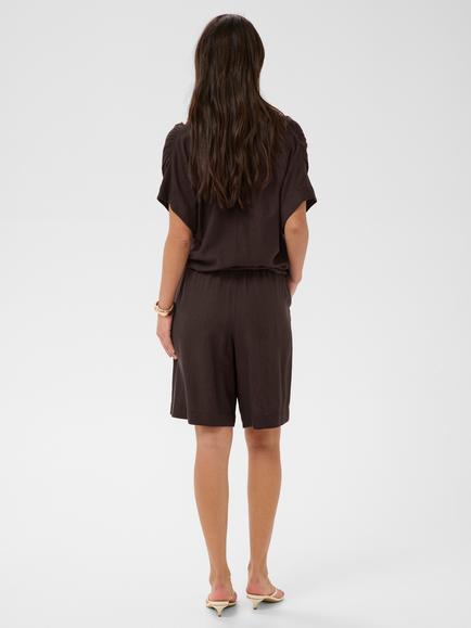 KAFFE Milia Knee Length Shorts, Black Coffee - view 2, Black Coffee