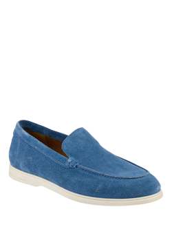 Jones Bootmaker Raiden Suede Loafers - view 2, Blue Suede